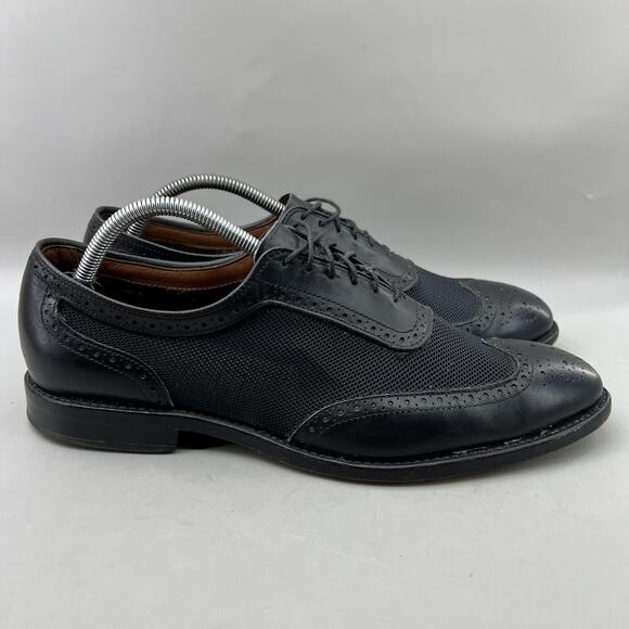 Allen Edmonds Strawfut Shoes Men Size 10 D Black Wingtip Brogue Mesh Low Oxford main image 9